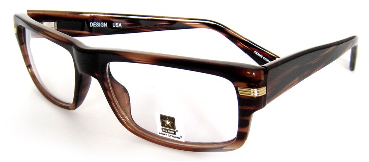 Delta Eyeglasses, Brown Stripe